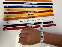 Party Identification Wristbands Custom Event Wristbands 100pcs Custom  Printed Wristbands Personalize Any Text To Wrist Band ID Bracelets For  Events Concert Party Festival Admission VIP Custom Wristbands Uv Bracelet