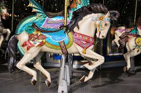 Search for merry go round free images. Hd Wallpaper White Teal And Red Carousel Merry Go Round Fairs Horse Amusement Wallpaper Flare