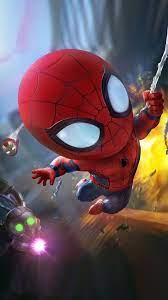 Spider Man Hd Wallpaper Marvel Artwork Chibi Marvel Marvel Comics Wallpaper