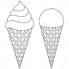 Un cornet de glace, nommé également de manière populaire « cornet de crème glacée » (ou par métonymie. Jeu D Icones De Ligne Art Cornet De Creme Glacee Noir Et Blanc Clip Art Libres De Droits Vecteurs Et Illustration Image 96645390