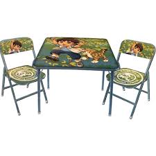 26w x 22d x 19.4h. Nickelodeon 3 Piece Table And Chair Set Go Diego Go Ny Baby Store