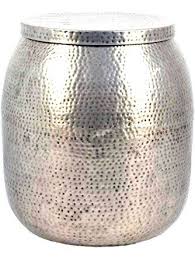 Madhu S Collection Silver Finish Antique Storage Side Table Stool Mg Decor Antiques Table Stool Furniture Decor