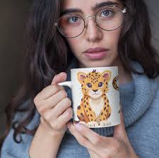 Adorable Leopard Cub Pregnancy Announcement Mug Present New Baby Mug New  Baby Gift Leopard Puppy Soon to Be Parents Predator Coffe Mug