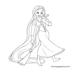 The moon and stars are no match for this spotted unicorn! Rapunzel Sweeping Coloring Pages Tangled Coloring Pages Coloring Pages For Kids And Adults