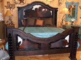 Check out my cheap bed frame ideas! I Want This Cowhide Bed Beatutiful Farmhouse Bedroom Decor Western Home Decor Bed Frame