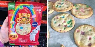 Overall, pillsbury lucky charms cookie dough makes for a solid choice if you're in the mood for warm, sugar cookies with colorful . Pillsbury S New Sugar Cookies Are Stuffed With Lucky Charms Marshmallows