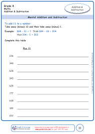 mental math addition subtraction worksheets www grade1to6 com
