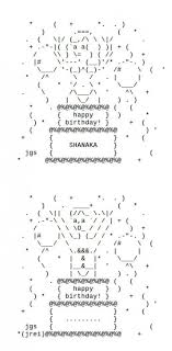 New ascii art random top 6 softwares wallpapers text generator. Happy Birthday Text Art Hal