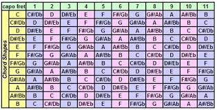 Guitar Chord Capo Conversion Chart Bedowntowndaytona Com