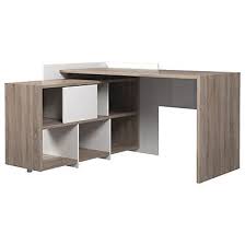 Bureau D Angle Reversible Reverse Imitation Chene Gris Bureau Angle Meuble De Bureau Ikea Et Idees Etageres