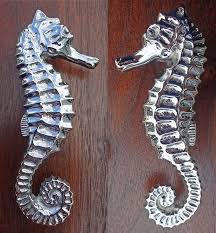 Sea Horse Cabinet Handle Chrome New Seahorse Cabinet Handles Beach House Decor
