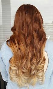 Natural Red To A Bright Blonde Ombre Natural Red Hair Natural Red Hair Dye Red Blonde Hair