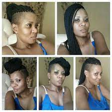 Side Shave With Twists Braids With Shaved Sides Shaved Side Hairstyles Natural Hair Styles