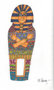 They all started with a shape tracer for the sarcophagus. Herzog Richard Fifth Grade Egypt Week 1