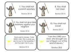 I also made a 10 commandments printable to go along with it. The 10 Commandments Printable Flashcards Preschool Kindergarten Bible