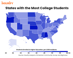 In terms of the total number of public and private universities in the states, the top four states with the highest number are texas, california. 10 States With The Most College Students Insurify