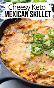 I put together this list of 18 low carb chicken casserole recipes to have all my favorites in one spot! Keto Mexican Cheesy Chicken Skillet Kasey Trenum