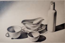Black And White Still Life Drawing Photo Portrait Of Objects Copy From True Still Life Drawing Realistic Portrait Custom Drawing In Black And White Still Life Drawing Custom Drawing Drawings