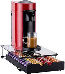 A sizable storage drawer that offers ample space for up to 50 coffee capsules, while simultaneously adding to your kitchen's decor. Buy Coffee Pod Storage Drawer Organizer Rack For Coffee Nespresso Vertuoline Coffee Pod Capsules Holder Large Glass Pod Drawer Single Serve Storage Tray Black 40 Capsules Online In Indonesia B088fhwhxx