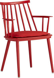 Union Red Dining Arm Chair With Sunbrella Red Ribbon Cushion Dining Arm Chair Outdoor Chairs Porch Furniture