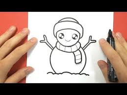 Videotuto Comment Dessiner Un Bonhomme De Neige Kawaii Avec Un Bonnet Et Une Echarpe Dessin Bonhomme De Neige Bonhomme De Neige Kawaii Dessin Anniversaire