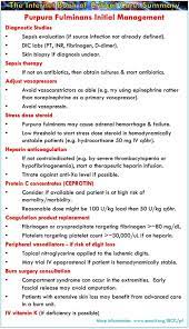It is a true dermatological emergency and requires immediate diagnosis and management. Purpura Fulminans Emcrit Project