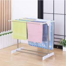 Jemuran baju model lipat memiliki ukuran yang besar, biasanya ditempatkan di halaman rumah, terbuat dari alumunium atau kayu dan bisa dilipat. Jual Jemuran Handuk Minimalis Jemuran Handuk Stainless Steel Multifungsi Jakarta Barat Smoothlyshop89 Tokopedia
