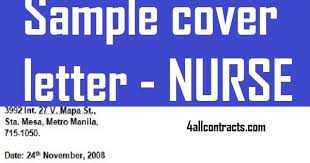 Use this coveted space to demonstrate your experience, knowledge, and performance. Sample Cover Letter For Job Application For Nurse Sample Contracts
