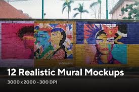 12 Mural Street Mockup Psd Mural Mockup Graphic Design Resources