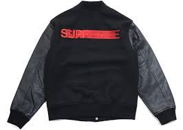 Supreme Motion Logo Varsity Jacket Black In 2021 Varsity Jacket Jackets Men Fashion Jackets