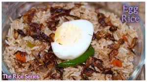 Slice off large the end of egg with knife, egg scissors or egg topper and eat from the shell with a spoon. Egg Rice The Rice Series Boiled Egg Rice Egg Fried Rice Muttai Saadham Youtube