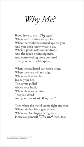 Long Why Me Poem By Barbara Vance Barbara Vance Official Website Storytelling Courses For Writers