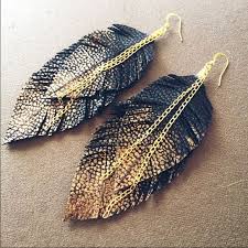 Black And Gold Jewelry Sold More Coming Soon Black Gold Jewelry Leather Earrings Real Gold Jewelry