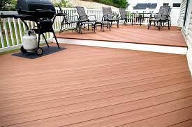 Make sure the lumber is covered, and the pitch is away from the house for drainage. Composite Deck Deck Materials Geodeck Composite Decking Geodeck Decking Composite Decking Vinyl Vinyl Railings Fairway