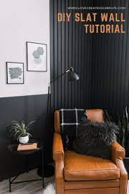 How To Make A Diy Wood Slat Accent Wall Love Create Celebrate Feature Wall Living Room Accent Walls In Living Room Living Room Wall