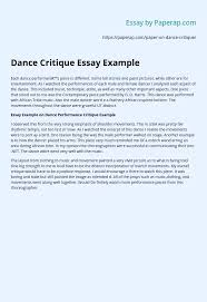 The objective of the study was to find an alternative strategy for glycosylation of alcohols and amino acids with the use of ionic liquids. Dance Critique Essay Example Essay Example