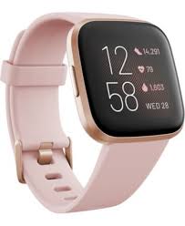 Fitbit Versa 2 Rose Elastomer Strap Touchscreen Smart Watch 39mm Reviews Watches Jewelry Watches Macy S Smart Watch Apple Watch Fitbit