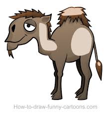 Also draw the top left side of the camel's head by drawing an upside down letter 'j' shape. Camel Drawing Sketching Vector