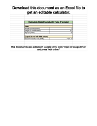 how to calculate basal metabolic rate with calculator