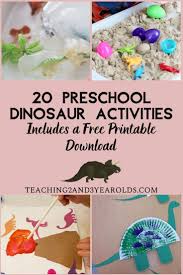 20 Preschool Dinosaur Activities With Free Printable Dinosaurs Preschool Dinosaur Activities Dinosaur Activities Preschool