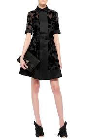 Black Leather Knot Front Mules Dresses Carven Dress Black Silk