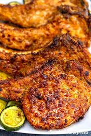 Place the pork chops on a greased baking tray and put them in the center of the oven. Air Fryer Pork Chops Easy Bone In Air Fried Pork Chops Sweet And Savory Meals