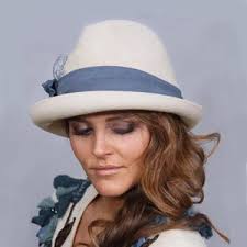 Buy 1950s Marshall Field Millinery Hat. Wool Ivory Vintage With Wide Brim.  Made in France. Online in India