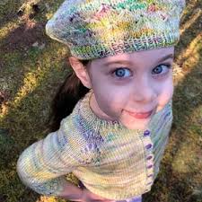 Design by Louise Knitting Pattern #57 Infant and Toddler's V-neck Cardigan  & Beret 3 Months to 6 Years Unisex Boys Girls Baby, Child