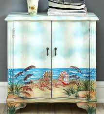Scenic Painted Beach Cabinets Beach Furniture Beach Cottage Decor Beach Cottage House Plans