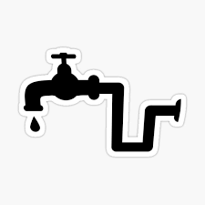 Laminar flow around a sphere. Sticker Wasserhahn Redbubble