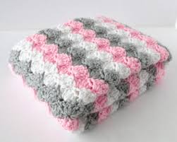 A standard crib quilt should be about 36*54 inches. Amazon Com Crochet Baby Blanket Baby Afghan Pink And Gray Baby Blanket Newborn Blanket Baby Girl Blanket White Grey And Pink Crib Size Handmade