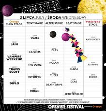 Całkiem nowa, odświeżona i przejrzysta aplikacja open'er festival 2019! Open Er Festival On Twitter Here S The Detailed Schedule For Open Er Festival Powered By Orange July 3 6 2019 Gdynia Miastogdynia Orange Polska Opener2019 Https T Co 0s2wogfi8b