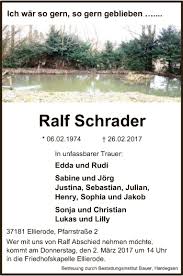 Traueranzeigen von Ralf Schrader