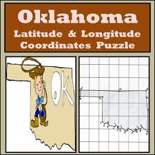 Oklahoma State Latitude And Longitude Coordinates Puzzle 27 Points To Plot Latitude And Longitude Coordinates Longitude Coordinates